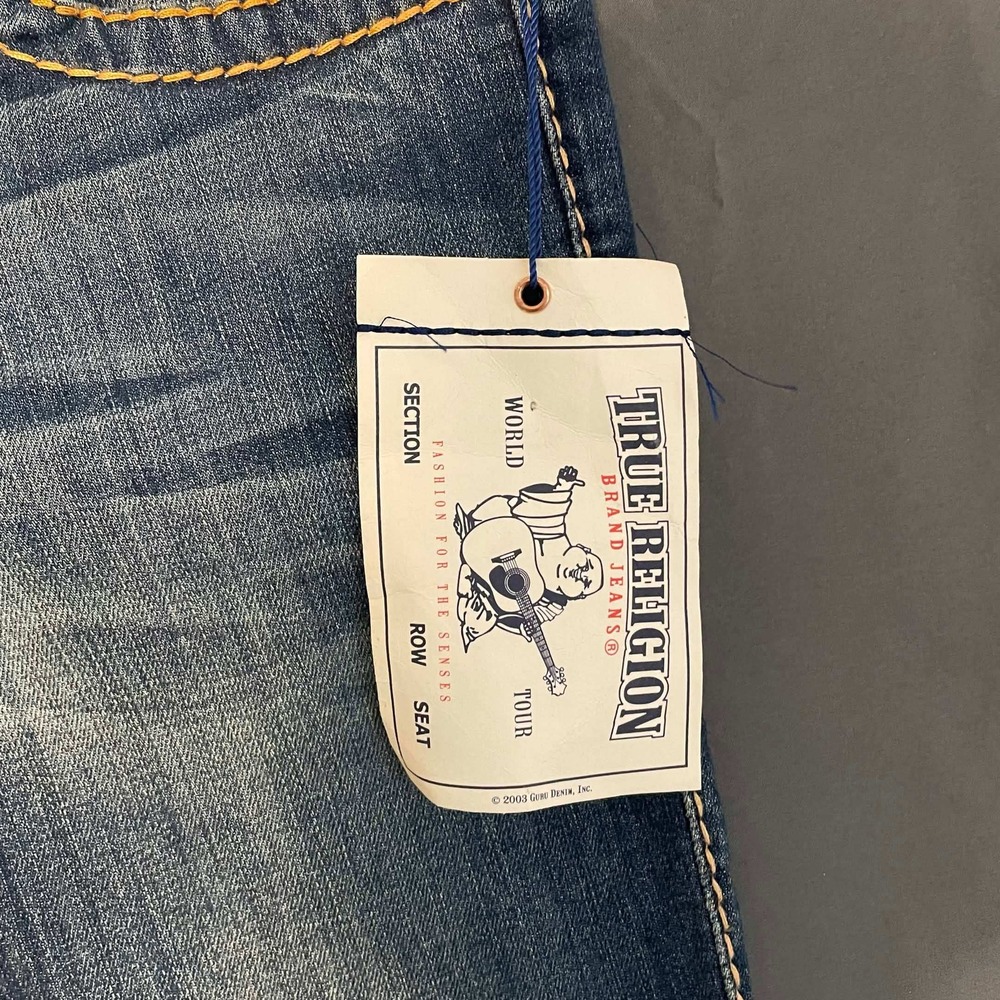 $235 NWT True Religion Size 27 Havana Bootcut Big T Jeans Blue Havana - Picture 5 of 12